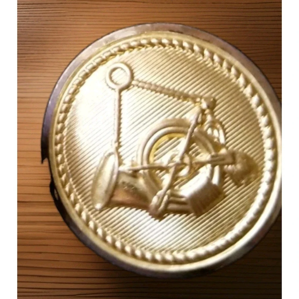 Set of 14 Waterbury Gold FOX HUNTING BLAZER BUTTONS French Horn Shank Equestrian